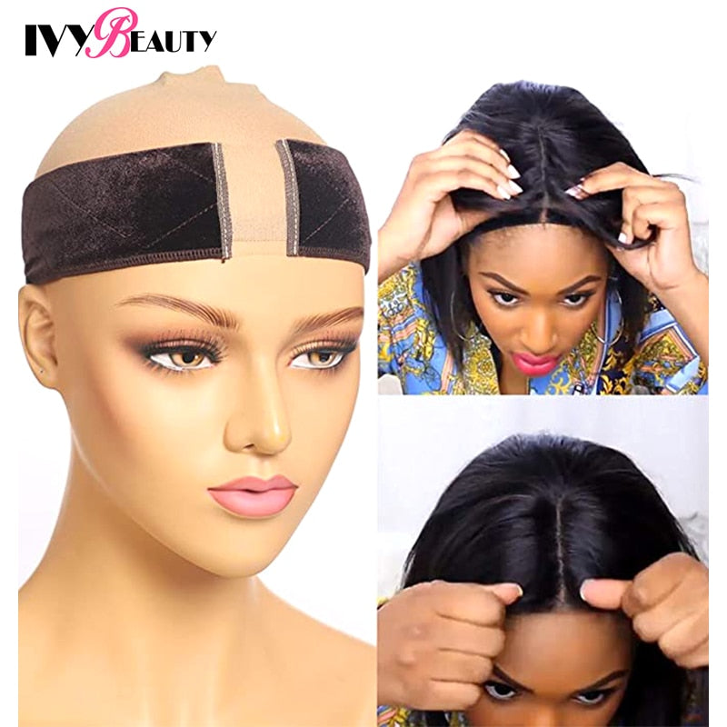 Ivy Beauty Lace Velvet Wig Grip Band For Women Non-Slip Comfort Wig Grip Headband  With Adjustable Velcro Fastener Grip Headband