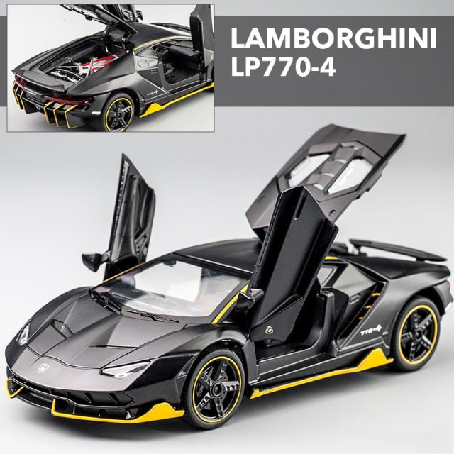 LP770 750 1:32 Lamborghinis Car Alloy Sports Car Model Diecast Sound Super Racing Lifting Tail Hot Car Wheel For Children Gifts