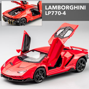 LP770 750 1:32 Lamborghinis Car Alloy Sports Car Model Diecast Sound Super Racing Lifting Tail Hot Car Wheel For Children Gifts