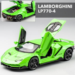 LP770 750 1:32 Lamborghinis Car Alloy Sports Car Model Diecast Sound Super Racing Lifting Tail Hot Car Wheel For Children Gifts