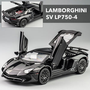 LP770 750 1:32 Lamborghinis Car Alloy Sports Car Model Diecast Sound Super Racing Lifting Tail Hot Car Wheel For Children Gifts