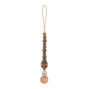 Baby Pacifier Clips Silicone Beads Wooden Ring Pacifier Chain Infant Nipple Appease Soother Chain Clips Dummy Holder Nipple Clip