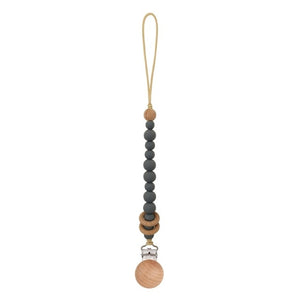 Baby Pacifier Clips Silicone Beads Wooden Ring Pacifier Chain Infant Nipple Appease Soother Chain Clips Dummy Holder Nipple Clip