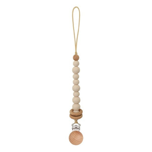 Baby Pacifier Clips Silicone Beads Wooden Ring Pacifier Chain Infant Nipple Appease Soother Chain Clips Dummy Holder Nipple Clip