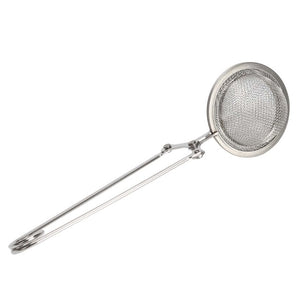 304 Stainless Steel Reusable Tea Infuser Tea Strainer Teapot Loose Tea Leaf Spice Tea Filter Kitchen Accessories Handle Clip