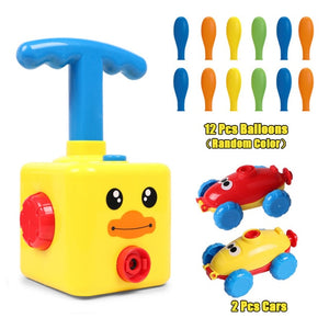 Power Balloon Launch Tower Toy Puzzle Fun Education Inertia Air Power Balloon Car Science Experimen Toy for Children Gift