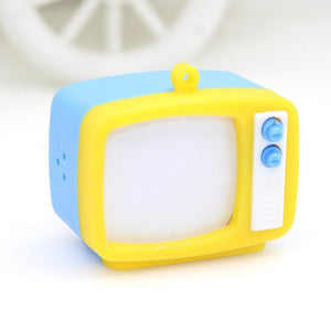 Funny shooting props luminous vocal keychain mini camera SLR TV led luminous toy keychain necklace hip hop men women