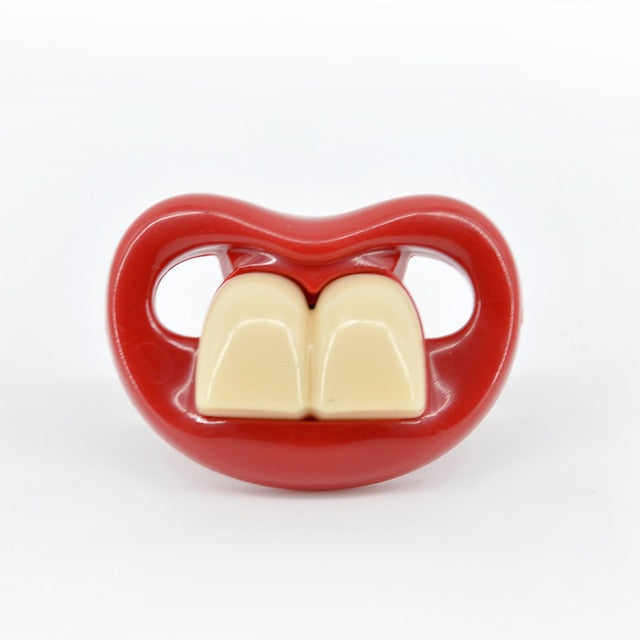Top Silicone Funny Nipple Dummy Baby Pacifiers Soother Joke Prank Toddler Pacy Orthodontic Nipples Teether Beard Kiss Pacifier