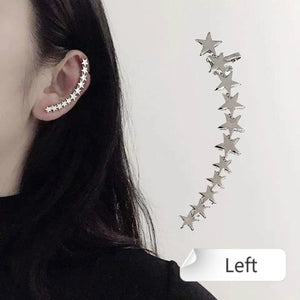 New Fashion Punk Butterfly Clip Earring for Teens Women Men Ear Cuffs Zinc Alloy Cool Jewelry Vintage Retro Chain Earings Metal