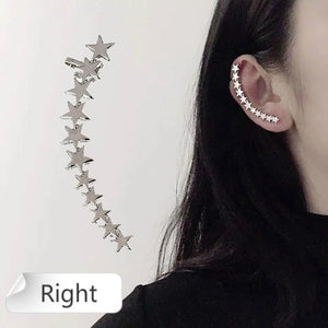 New Fashion Punk Butterfly Clip Earring for Teens Women Men Ear Cuffs Zinc Alloy Cool Jewelry Vintage Retro Chain Earings Metal