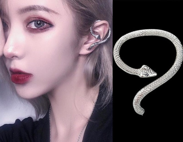 New Fashion Punk Butterfly Clip Earring for Teens Women Men Ear Cuffs Zinc Alloy Cool Jewelry Vintage Retro Chain Earings Metal