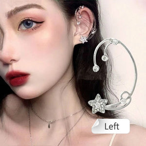 New Fashion Punk Butterfly Clip Earring for Teens Women Men Ear Cuffs Zinc Alloy Cool Jewelry Vintage Retro Chain Earings Metal