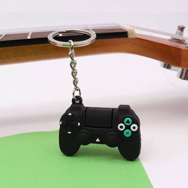 Creative Video Game Handle Keychain Simulation Joystick Model Key Chain Ring Pendant Men Women Couple Key Holder Trinket Gift