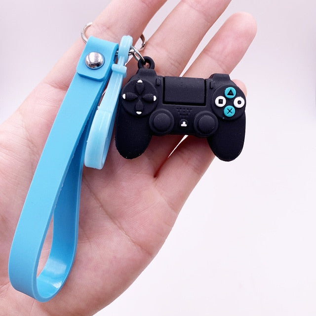 Creative Video Game Handle Keychain Simulation Joystick Model Key Chain Ring Pendant Men Women Couple Key Holder Trinket Gift