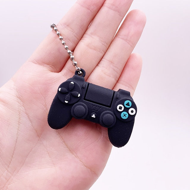 Creative Video Game Handle Keychain Simulation Joystick Model Key Chain Ring Pendant Men Women Couple Key Holder Trinket Gift