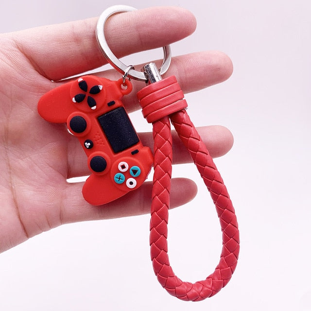 Creative Video Game Handle Keychain Simulation Joystick Model Key Chain Ring Pendant Men Women Couple Key Holder Trinket Gift