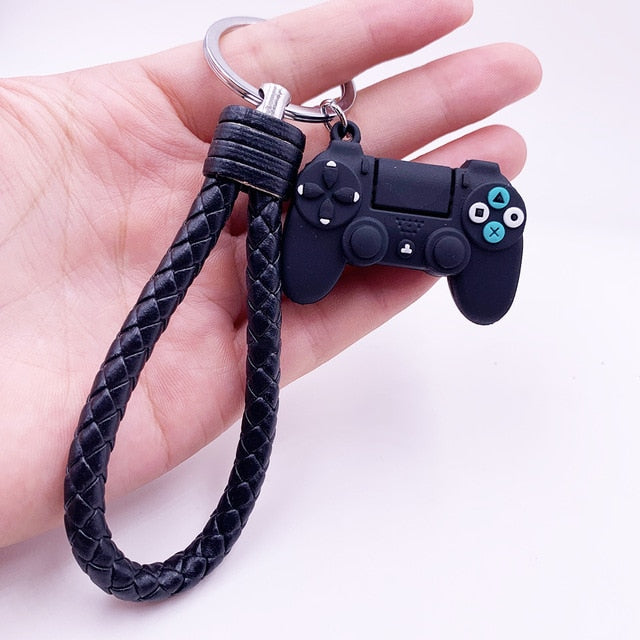 Creative Video Game Handle Keychain Simulation Joystick Model Key Chain Ring Pendant Men Women Couple Key Holder Trinket Gift