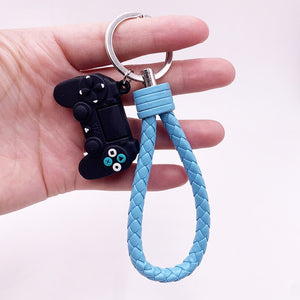 Creative Video Game Handle Keychain Simulation Joystick Model Key Chain Ring Pendant Men Women Couple Key Holder Trinket Gift