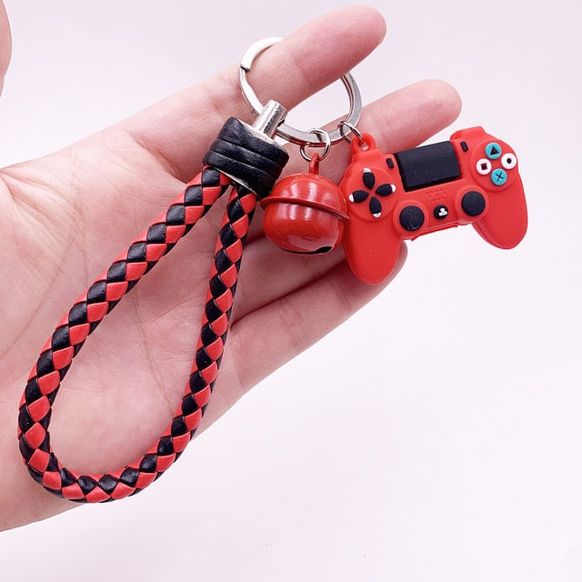 Creative Video Game Handle Keychain Simulation Joystick Model Key Chain Ring Pendant Men Women Couple Key Holder Trinket Gift