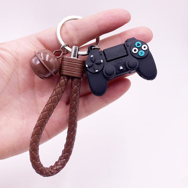 Creative Video Game Handle Keychain Simulation Joystick Model Key Chain Ring Pendant Men Women Couple Key Holder Trinket Gift