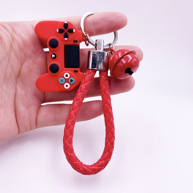 Creative Video Game Handle Keychain Simulation Joystick Model Key Chain Ring Pendant Men Women Couple Key Holder Trinket Gift