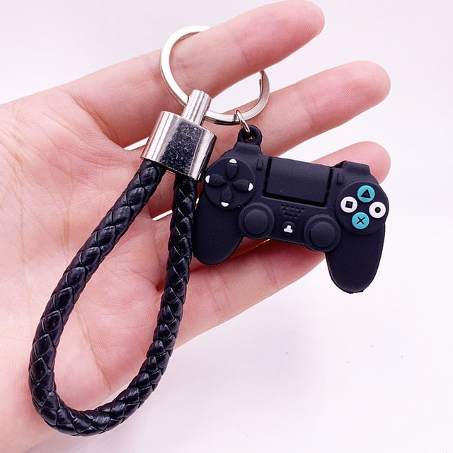 Creative Video Game Handle Keychain Simulation Joystick Model Key Chain Ring Pendant Men Women Couple Key Holder Trinket Gift