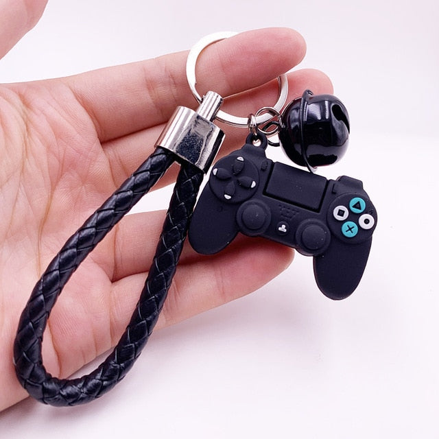 Creative Video Game Handle Keychain Simulation Joystick Model Key Chain Ring Pendant Men Women Couple Key Holder Trinket Gift