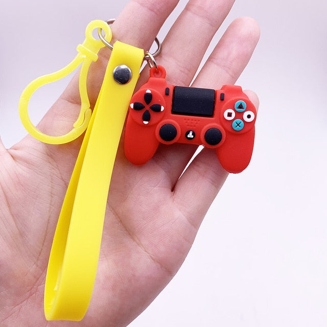 Creative Video Game Handle Keychain Simulation Joystick Model Key Chain Ring Pendant Men Women Couple Key Holder Trinket Gift