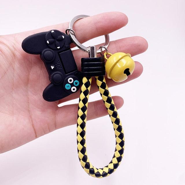 Creative Video Game Handle Keychain Simulation Joystick Model Key Chain Ring Pendant Men Women Couple Key Holder Trinket Gift