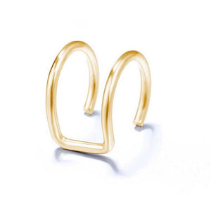 2pcs Fashion Gold Simple Cross Clip Earrings For Women Girls Cute Pearl Cubic Zirconia Ear Cuff Clip Without Piercing Jewerly