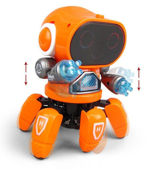 Smart Dancing Robot Electronic Six-claw Dance RC Robot Included LED Music Nina Robot Toys for Children Birthday Gift
