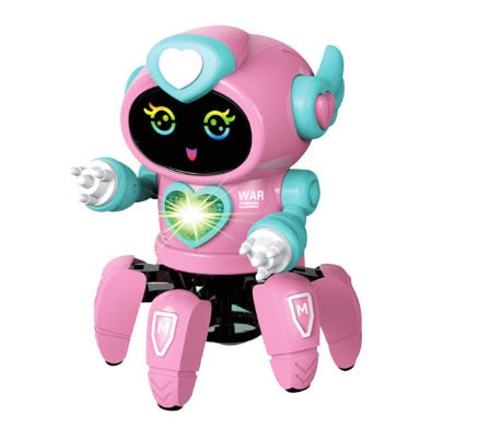Smart Dancing Robot Electronic Six-claw Dance RC Robot Included LED Music Nina Robot Toys for Children Birthday Gift