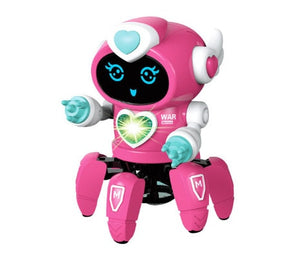 Smart Dancing Robot Electronic Six-claw Dance RC Robot Included LED Music Nina Robot Toys for Children Birthday Gift