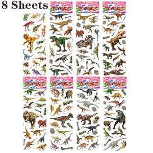 3D Stickers for Kids Toddlers 20/8 Different Sheets 3D Puffy Bulk Sticker Cartoon Education Classic Toy Children Boys Girl Gifts