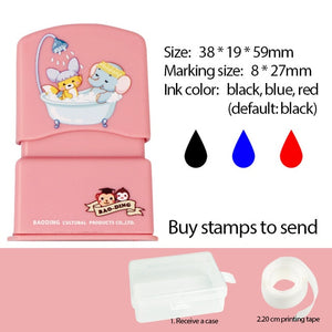 Children's Name Seal Custom Student's Name Stamp  Kindergarten Clothes Waterproof Name Sticker Will Not be Washed Off