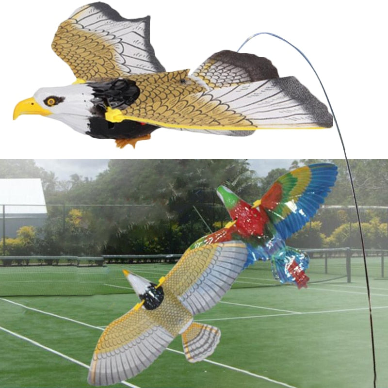 Funny Toys Big Electric Eagle Flying Bird LED Light Eye Glowing Sound Bird Hawk Toys Kids Educational Toys Gift