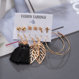 Women's Earrings Korean Stud Earrings for Women Vintage Pearl Butterfly Gold Cross Earring Set 2021 Trend Earings Femauu Jewelry
