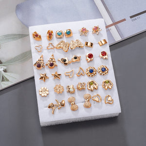 Women's Earrings Korean Stud Earrings for Women Vintage Pearl Butterfly Gold Cross Earring Set 2021 Trend Earings Femauu Jewelry