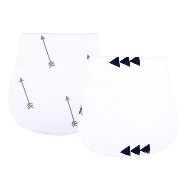 2Pcs/Lot Burp Cloth Organic Cotton Absorbent Towel Soft Comfortable Baby Burp Cloths Wholesale Fashionable Burp Cloth Boy Bibs
