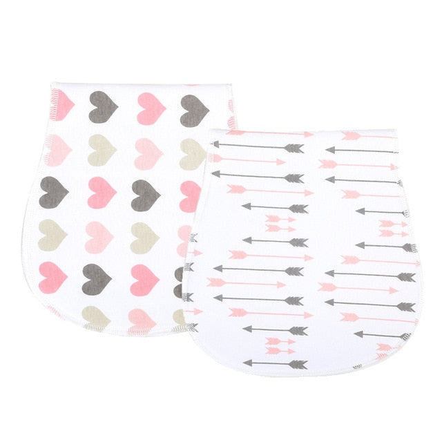 2Pcs/Lot Burp Cloth Organic Cotton Absorbent Towel Soft Comfortable Baby Burp Cloths Wholesale Fashionable Burp Cloth Boy Bibs