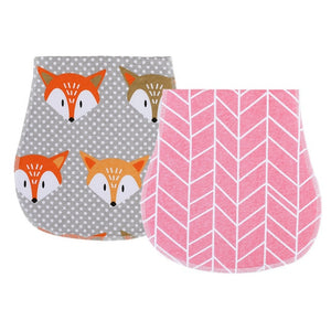 2Pcs/Lot Burp Cloth Organic Cotton Absorbent Towel Soft Comfortable Baby Burp Cloths Wholesale Fashionable Burp Cloth Boy Bibs