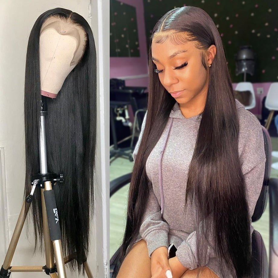 13x4 Straight Lace Front Wig Human Hair Wigs For Women Human Hair 30 Inch Full Hd Transparent Lace Frontal Wig Brazilian Bob Wig