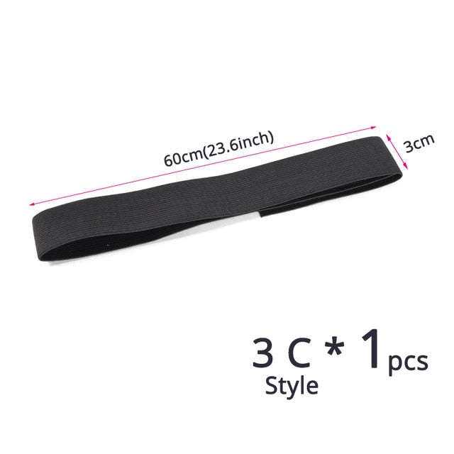 1Pcs/Lot Elastic Headband With Velcro 60Cm Edge Grip Band 2.5 3 3.5Cm Width Velcro Headband For Closure Frontal Wigs Lay Down