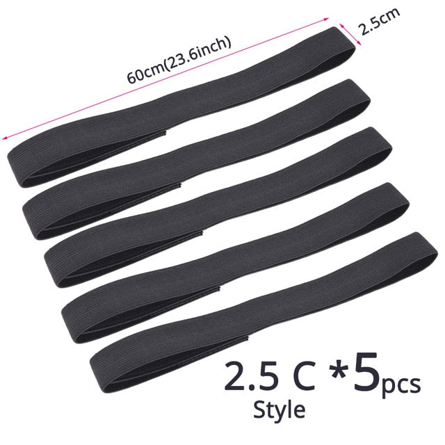 1Pcs/Lot Elastic Headband With Velcro 60Cm Edge Grip Band 2.5 3 3.5Cm Width Velcro Headband For Closure Frontal Wigs Lay Down