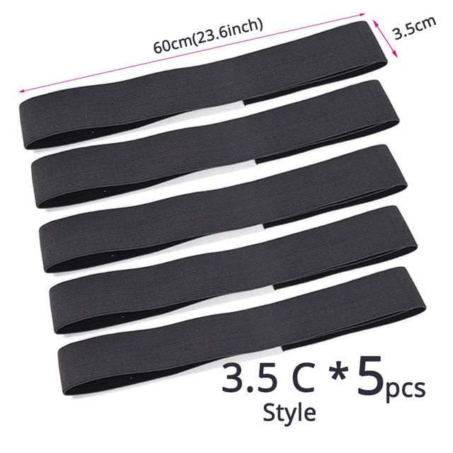 1Pcs/Lot Elastic Headband With Velcro 60Cm Edge Grip Band 2.5 3 3.5Cm Width Velcro Headband For Closure Frontal Wigs Lay Down