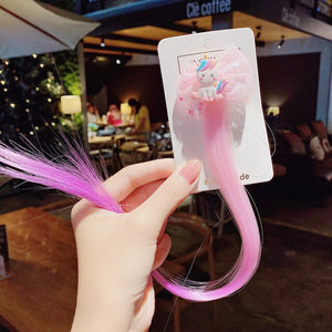 New Girls Colorful Wig Laser Tinsel Hair Party Princess Hair Clips for Girls Kids Cosplay Headdress Hair Accessories Headwear