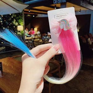 New Girls Colorful Wig Laser Tinsel Hair Party Princess Hair Clips for Girls Kids Cosplay Headdress Hair Accessories Headwear