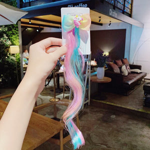 New Girls Colorful Wig Laser Tinsel Hair Party Princess Hair Clips for Girls Kids Cosplay Headdress Hair Accessories Headwear