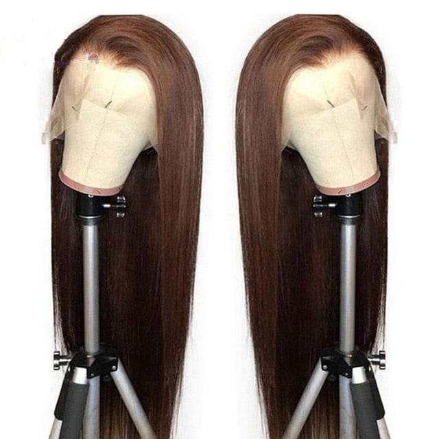 Silky Straight Lace Front Wig Synthetic Natural Black For Black Women Cosplay Glueless Long Heat Resistant Daily Wig Baby Hair