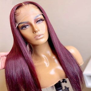 Silky Straight Lace Front Wig Synthetic Natural Black For Black Women Cosplay Glueless Long Heat Resistant Daily Wig Baby Hair